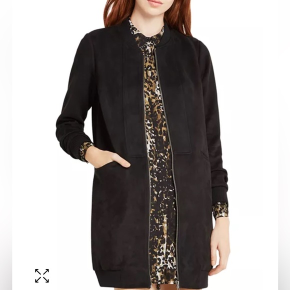 BCBGeneration faux suede long bomber jacket - Picture 4 of 5